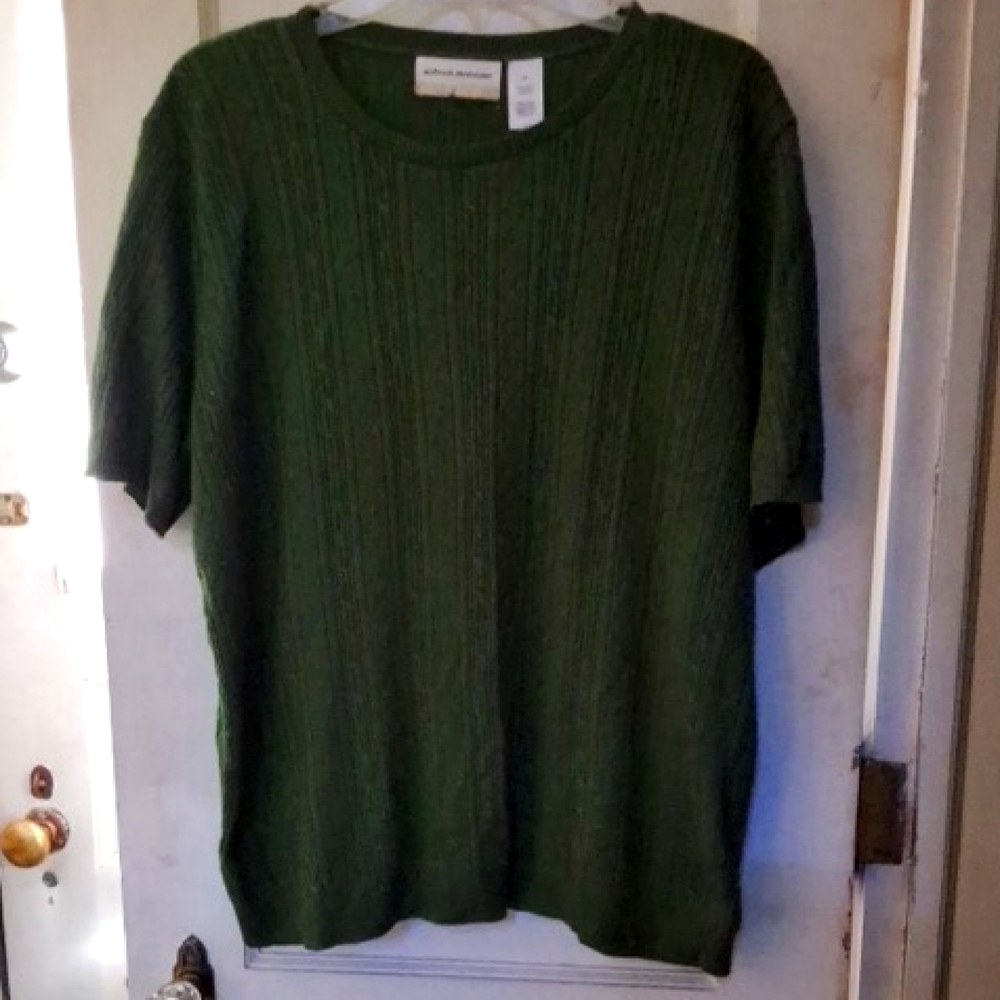Alfred Dunner Women's Green Knit Top